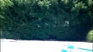 Diving board jerking with surprise