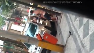 Hidden cam films a outdoor fuck in Brazil