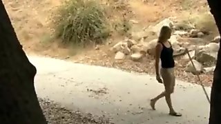 Perky tits teens slammed in the forest