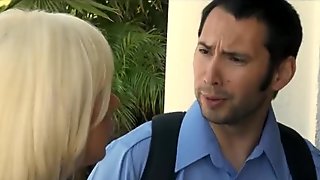 Sexy blonde paramedic Lylith Lavey fucks patient to save his life