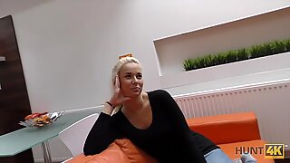 HUNT4K. Blonde picked up by man who wanted to help her financially
