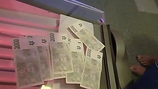 Beautiful receptionist fucked for cash